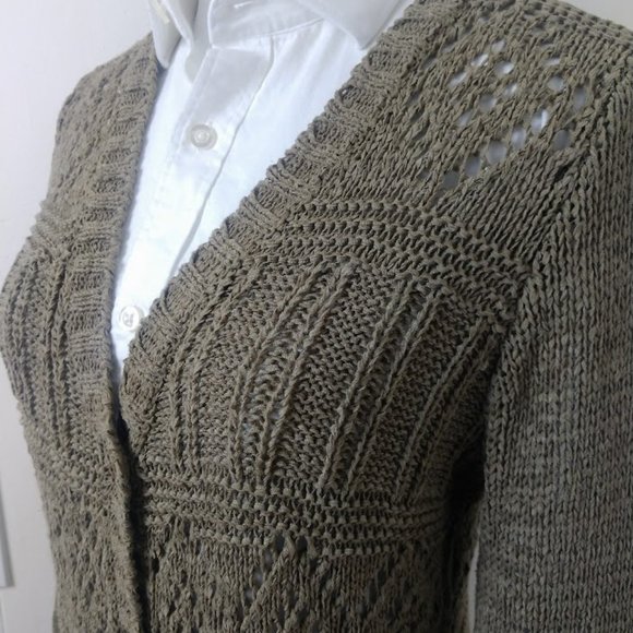 Chunky Knit Button Long Duster Cardigan - Picture 4 of 9